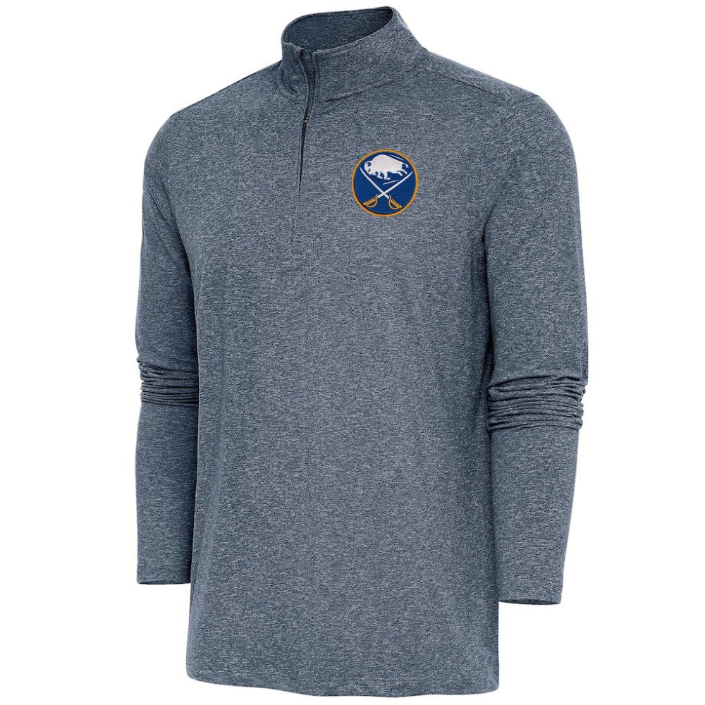 Buffalo Sabres Antigua Hunk Quarter-Zip Pullover Top - Heather Navy | US 200640553