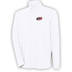 Carolina Hurricanes Antigua Hunk Quarter-Zip Pullover Top - White | US 200640573
