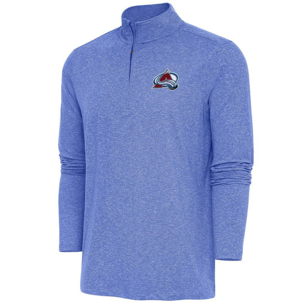 Colorado Avalanche Antigua Hunk Quarter-Zip Pullover Top - Heather Royal | US 200640593