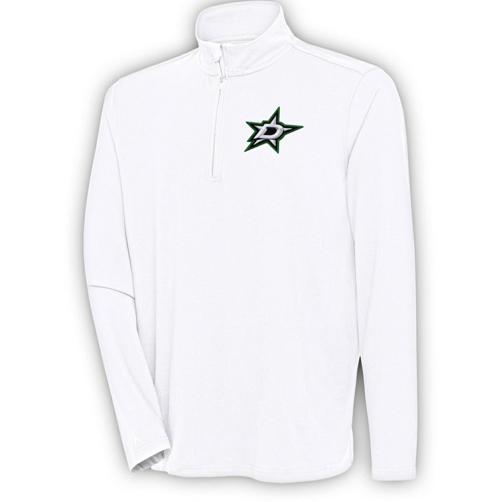 Dallas Stars Antigua Hunk Quarter-Zip Pullover Top - White | US 200640605