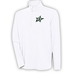 Dallas Stars Antigua Hunk Quarter-Zip Pullover Top - White | US 200640605