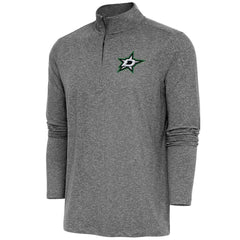 Dallas Stars Antigua Hunk Quarter-Zip Pullover Top - Heather Black | US 200640607