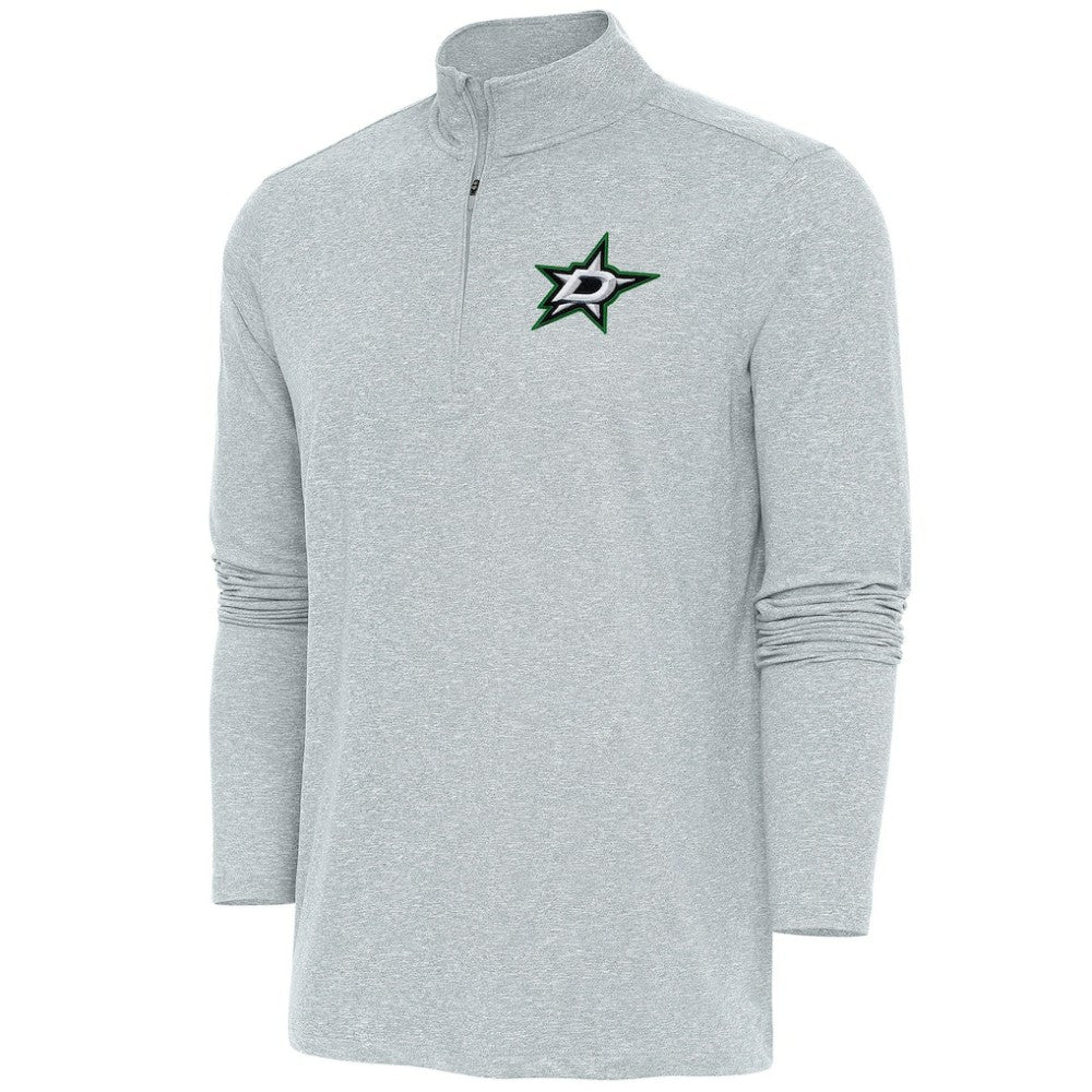 Dallas Stars Antigua Hunk Quarter-Zip Pullover Top - Heather Gray | US 200640609