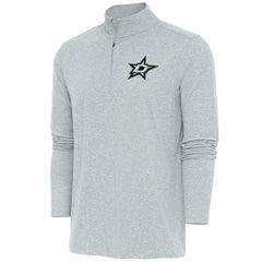Dallas Stars Antigua Hunk Quarter-Zip Pullover Top - Heather Gray | US 200640609