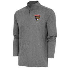 Florida Panthers Antigua Hunk Quarter-Zip Pullover Top - Heather Black | US 200640641