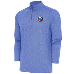 New York Islanders Antigua Hunk Quarter-Zip Pullover Top - Heather Royal | US 200640711