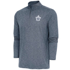 Toronto Maple Leafs Antigua Hunk Quarter-Zip Pullover Top - Heather Navy | US 200640762