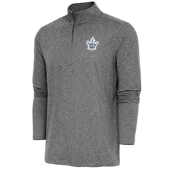 Toronto Maple Leafs Antigua Hunk Quarter-Zip Pullover Top - Heather Black | US 200640765