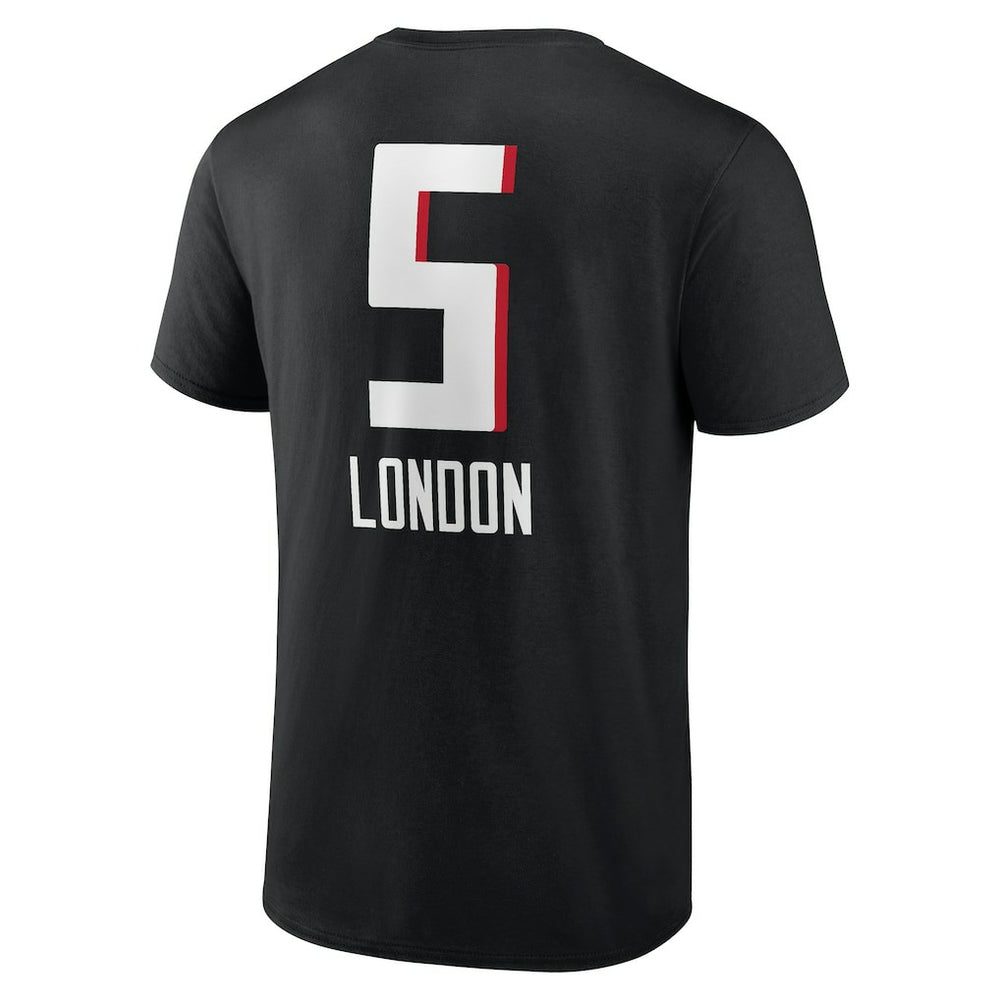 Drake London Atlanta Falcons Team Wordmark Player Name & Number T-Shirt - Black T-shirts