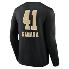 Alvin Kamara New Orleans Saints Team Wordmark Player Name & Number Long Sleeve T-Shirt - Black T-shirts