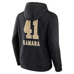 Alvin Kamara New Orleans Saints Team Wordmark Player Name & Number Pullover Hoodie - Black Hoodies