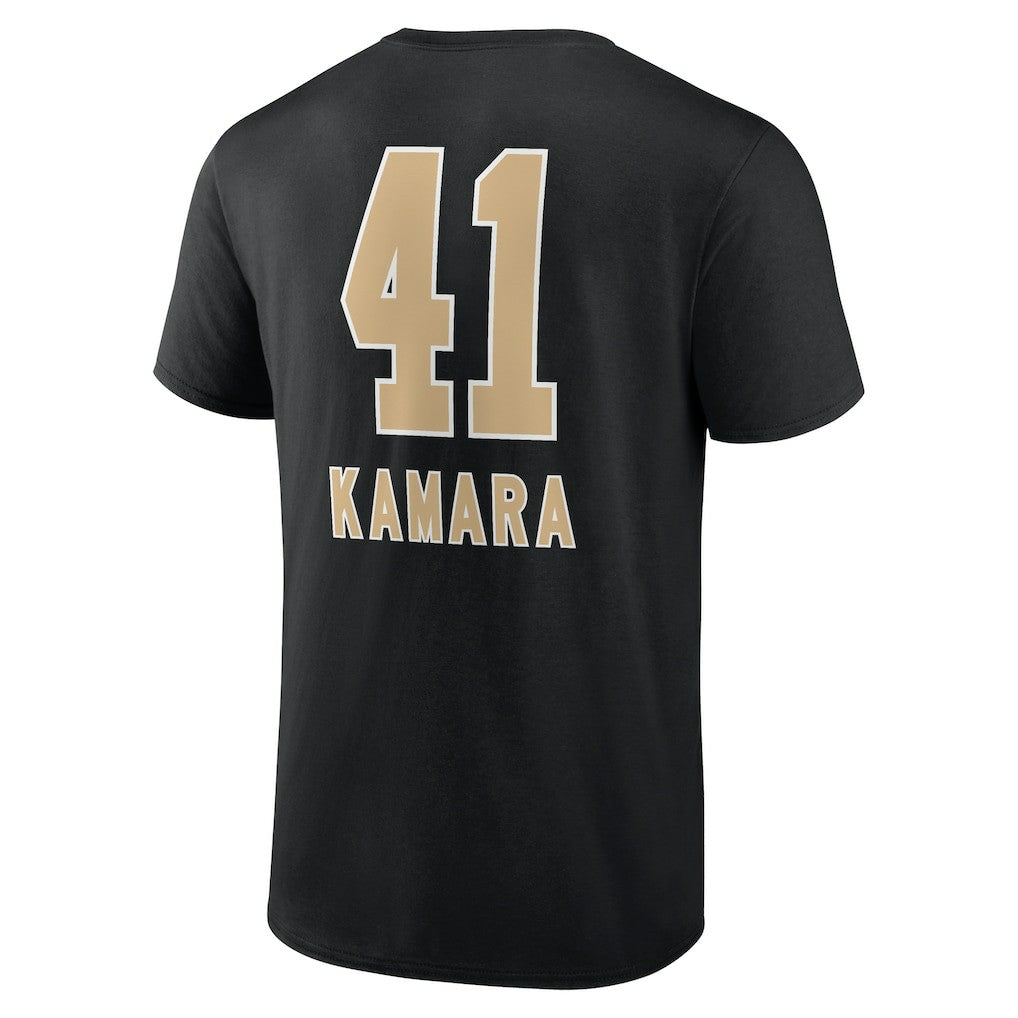 Alvin Kamara New Orleans Saints Team Wordmark Player Name & Number T-Shirt - Black T-shirts