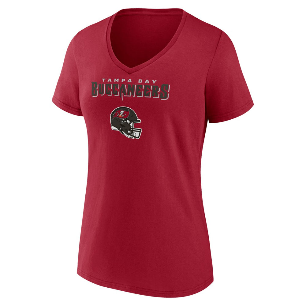 Baker Mayfield Tampa Bay Buccaneers Women's Team Wordmark Player Name & Number V-Neck T-Shirt - Red T-shirts