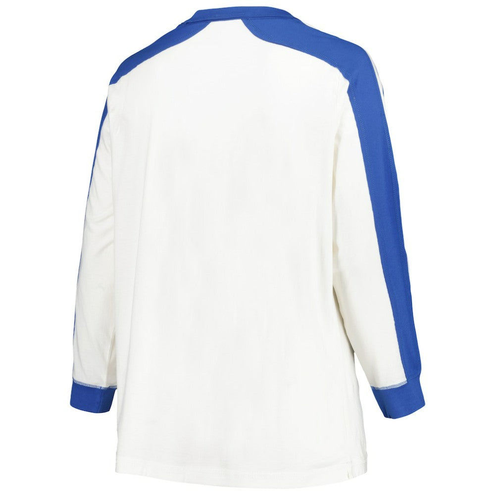 Atlanta Braves '47 Women's Plus Size Caribou Raglan Long Sleeve T-Shirt - White T-shirts