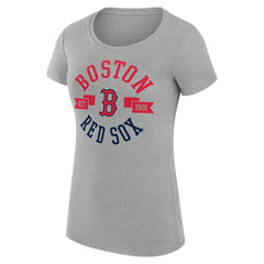 Boston Red Sox G-III 4Her by Carl Banks Women's Super-Slim Fit Lightweight City Graphic T-Shirt - Heather Gray T-shirts