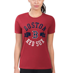 Boston Red Sox G-III 4Her by Carl Banks Women's Super-Slim Fit Lightweight City Graphic T-Shirt - Red T-shirts