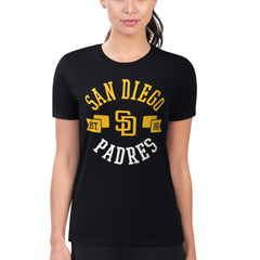 San Diego Padres G-III 4Her by Carl Banks Women's Super-Slim Fit Lightweight City Graphic T-Shirt - Black T-shirts
