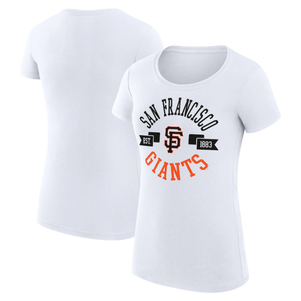 San Francisco Giants G-III 4Her by Carl Banks Women's Super-Slim Fit Lightweight City Graphic T-Shirt - White T-shirts