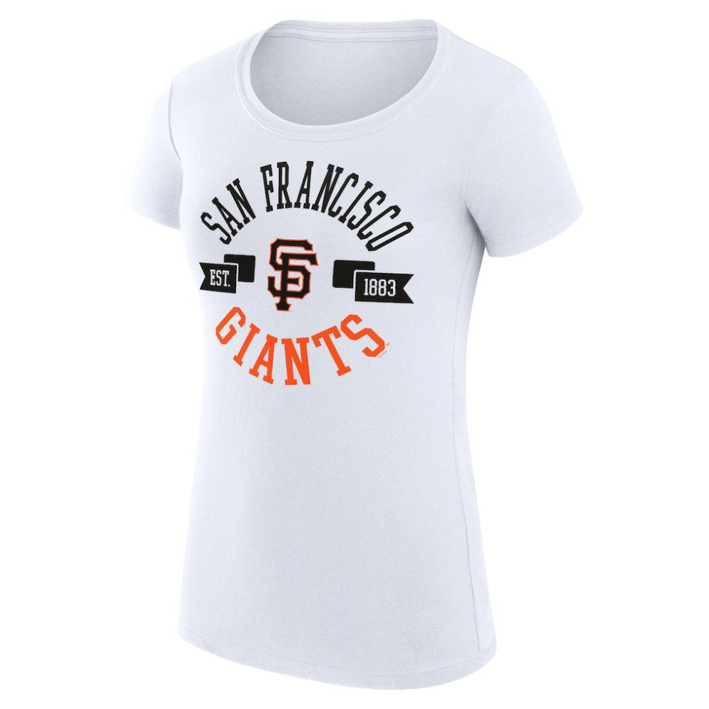 San Francisco Giants G-III 4Her by Carl Banks Women's Super-Slim Fit Lightweight City Graphic T-Shirt - White T-shirts