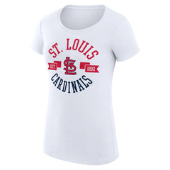 St. Louis Cardinals G-III 4Her by Carl Banks Women's Super-Slim Fit Lightweight City Graphic T-Shirt - White T-shirts