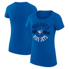 Toronto Blue Jays G-III 4Her by Carl Banks Women's Super-Slim Fit Lightweight City Graphic T-Shirt - Royal T-shirts