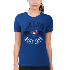 Toronto Blue Jays G-III 4Her by Carl Banks Women's Super-Slim Fit Lightweight City Graphic T-Shirt - Royal T-shirts