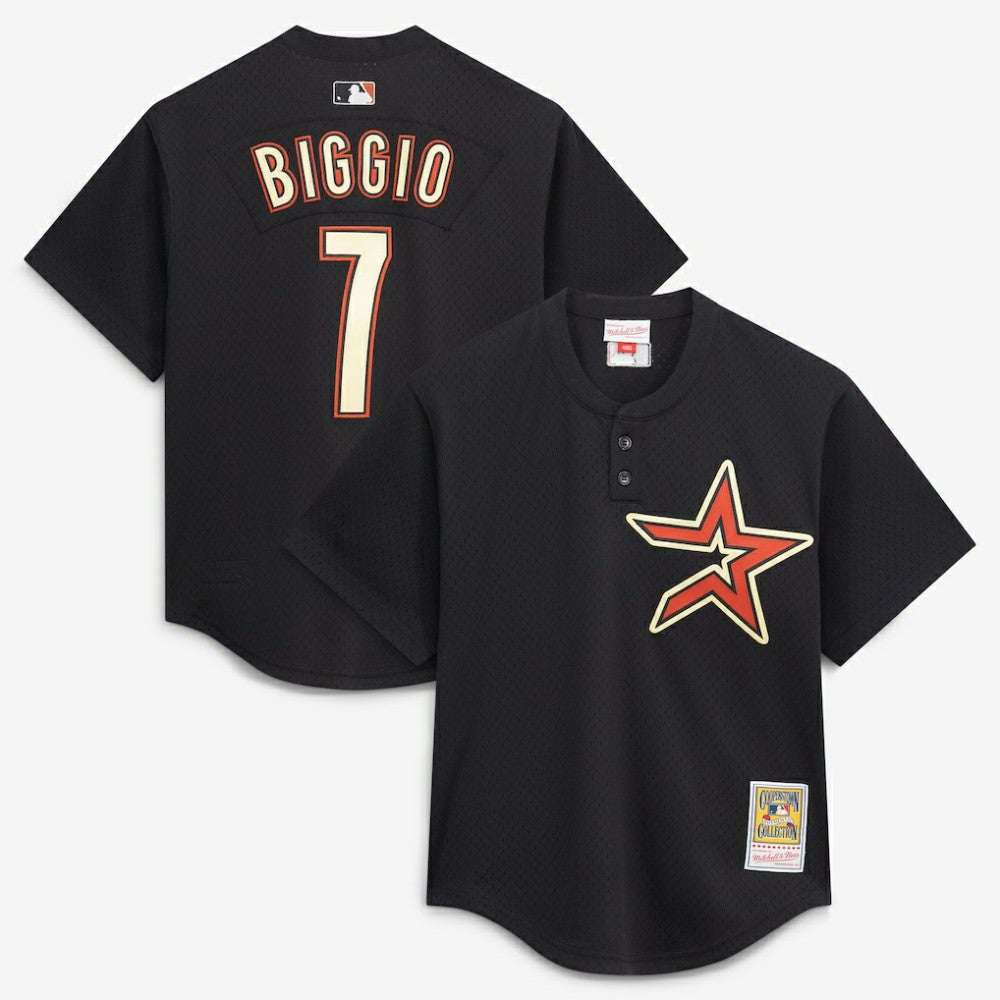 Craig Biggio Houston Astros Mitchell & Ness Authentic Batting Practice Jersey - Black Jerseys