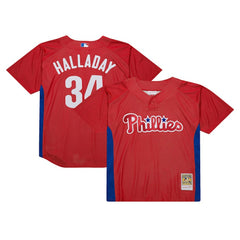 Roy Halladay Philadelphia Phillies Mitchell & Ness Authentic Batting Practice Jersey - Red Jerseys