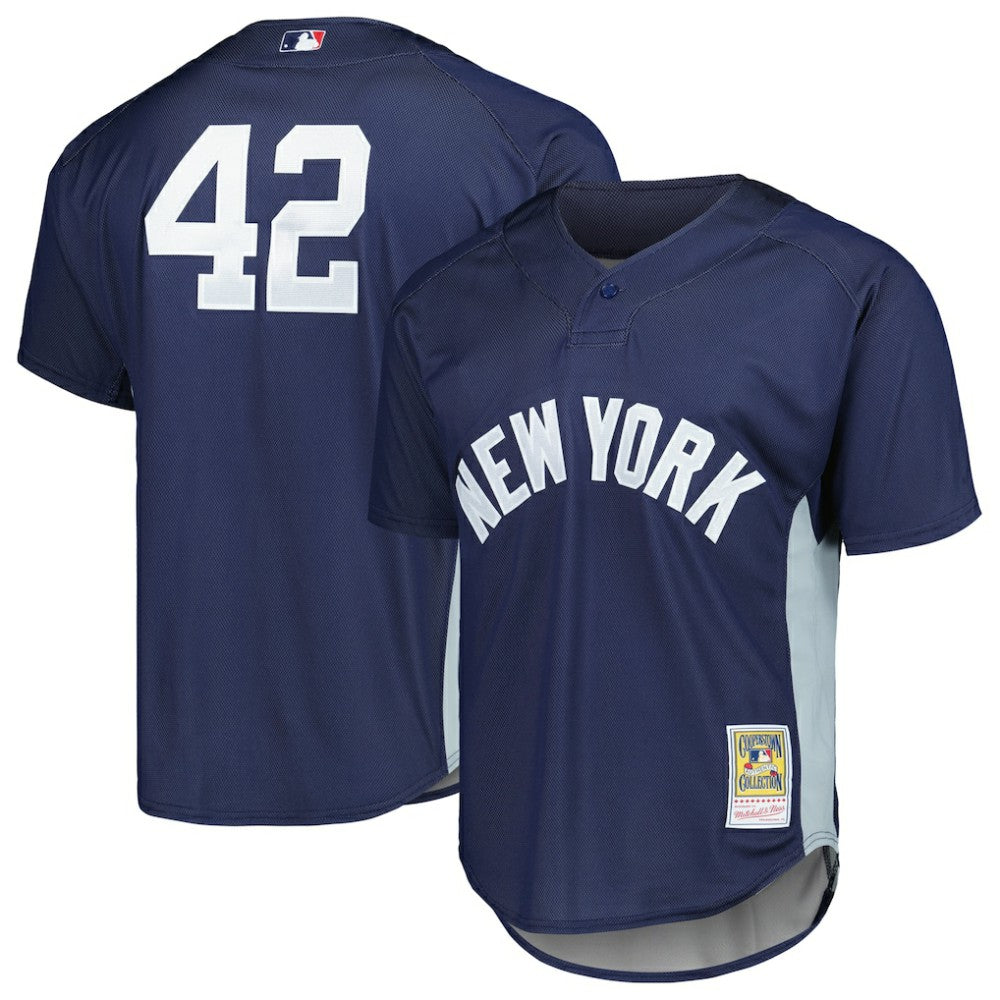 Mariano Rivera New York Yankees Mitchell & Ness Authentic Batting Practice Jersey - Navy Jerseys