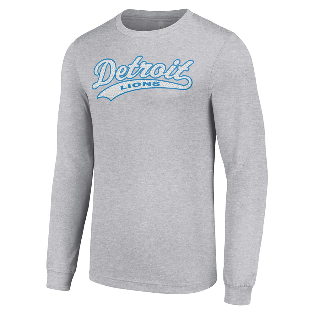 Detroit Lions Starter Tailsweep Long Sleeve T-Shirt - Heather Gray T-shirts