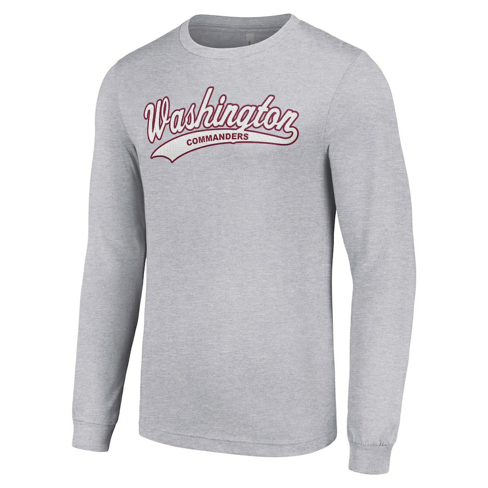 Washington Commanders Starter Tailsweep Long Sleeve T-Shirt - Heather Gray T-shirts