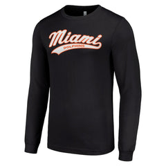 Miami Dolphins Starter Tailsweep Long Sleeve T-Shirt - Black T-shirts