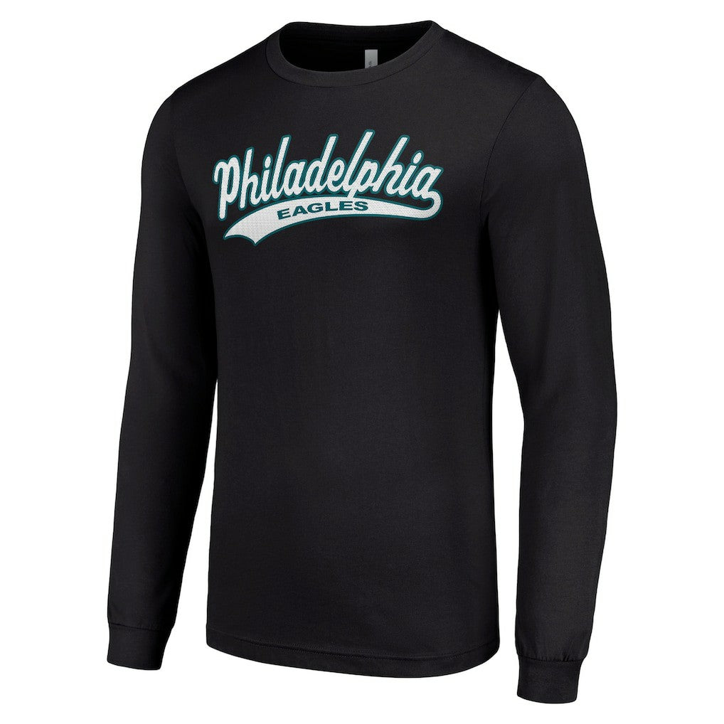 Philadelphia Eagles Starter Tailsweep Long Sleeve T-Shirt - Black T-shirts