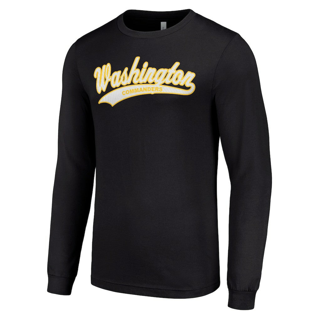 Washington Commanders Starter Tailsweep Long Sleeve T-Shirt - Black T-shirts