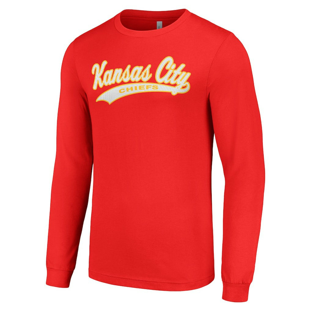 Kansas City Chiefs Starter Tailsweep Long Sleeve T-Shirt - Red T-shirts