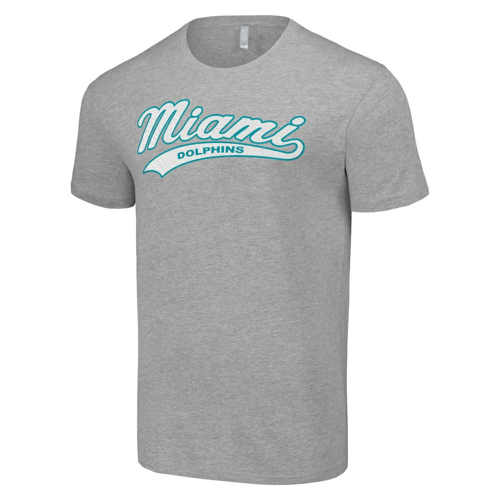 Miami Dolphins Starter Tailsweep T-Shirt - Heather Gray T-shirts