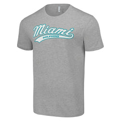 Miami Dolphins Starter Tailsweep T-Shirt - Heather Gray T-shirts