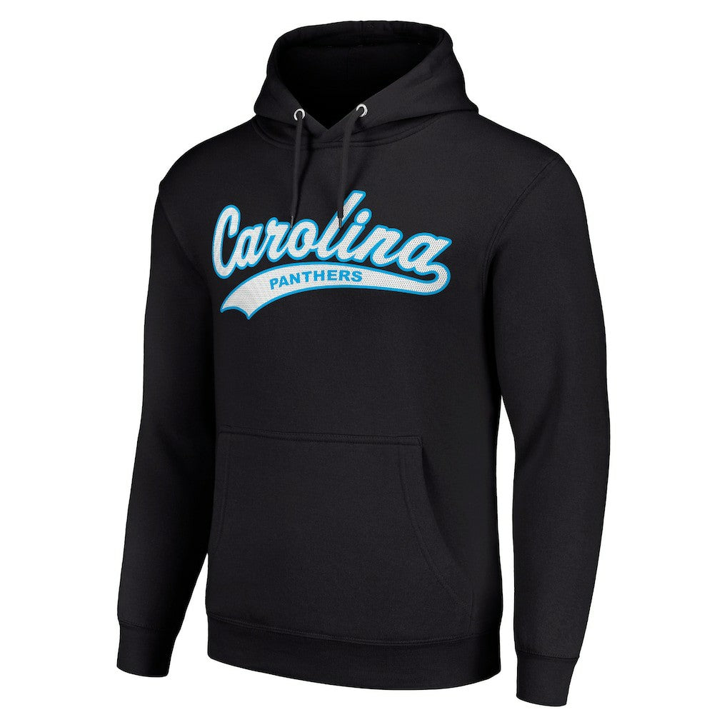 Carolina Panthers Starter Unisex Tailsweep Pullover Hoodie - Black Hoodies