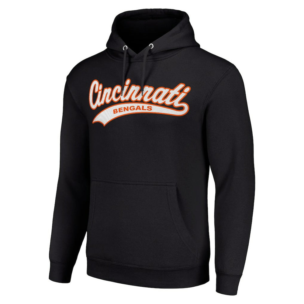 Cincinnati Bengals Starter Unisex Tailsweep Pullover Hoodie - Black Hoodies
