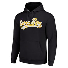 Green Bay Packers Starter Unisex Tailsweep Pullover Hoodie - Black Hoodies