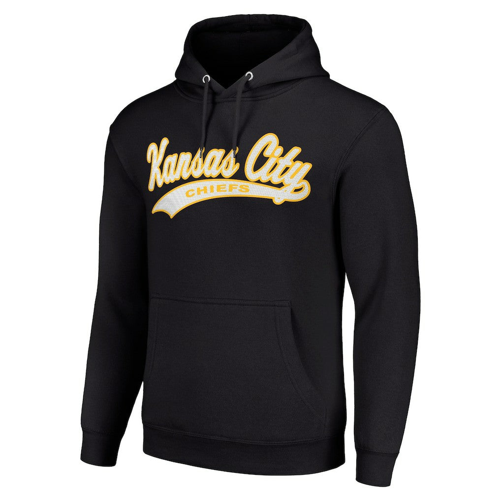 Kansas City Chiefs Starter Unisex Tailsweep Pullover Hoodie - Black Hoodies