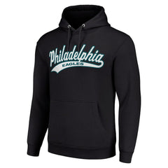 Philadelphia Eagles Starter Unisex Tailsweep Pullover Hoodie - Black Hoodies