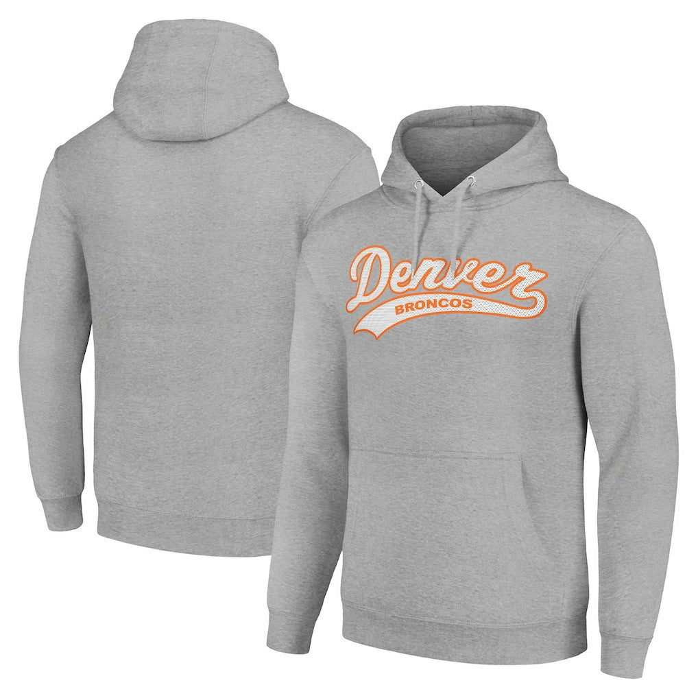 Denver Broncos Starter Unisex Tailsweep Pullover Hoodie - Heather Gray Hoodies