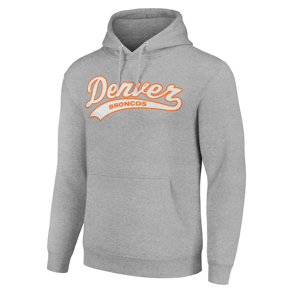 Denver Broncos Starter Unisex Tailsweep Pullover Hoodie - Heather Gray Hoodies