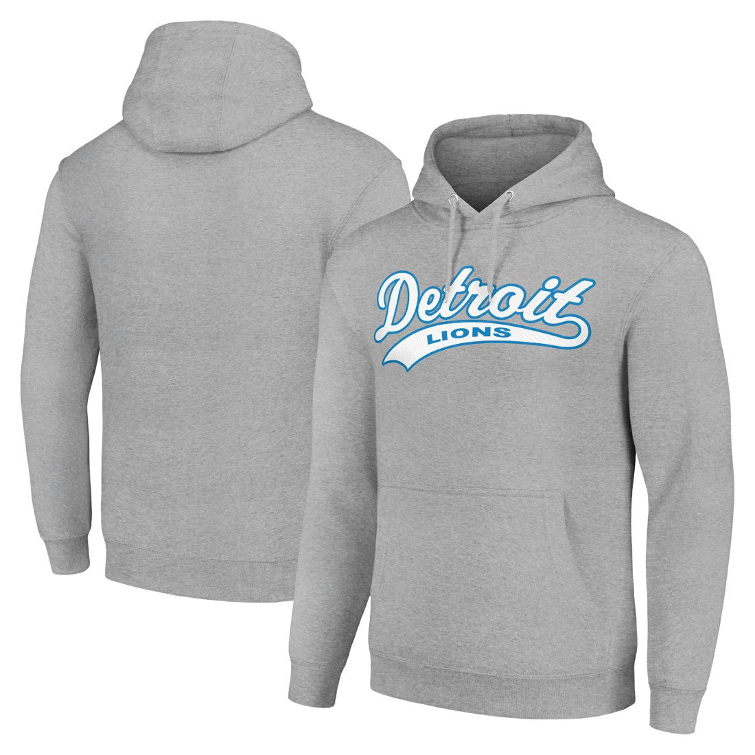 Detroit Lions Starter Unisex Tailsweep Pullover Hoodie - Heather Gray Hoodies