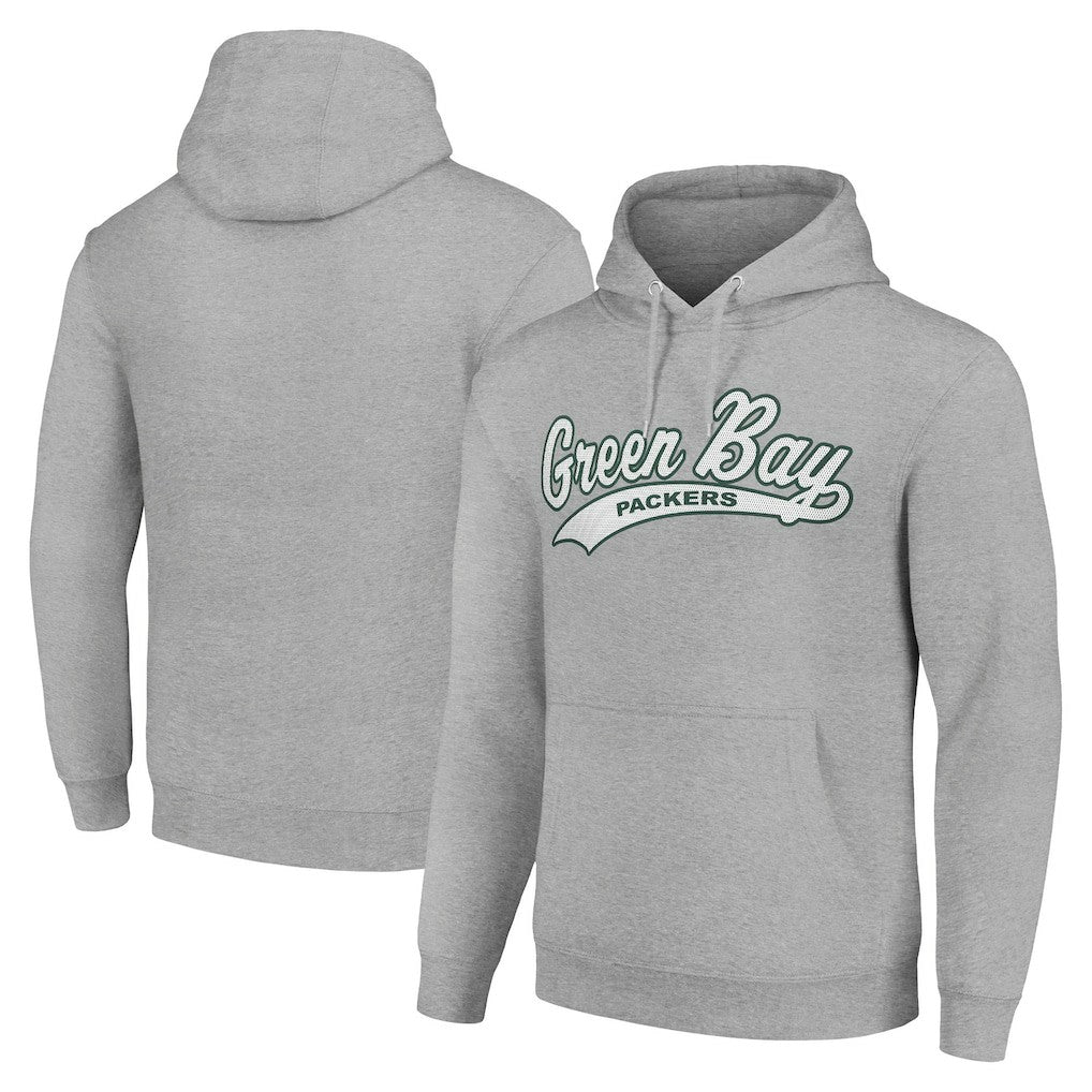 Green Bay Packers Starter Unisex Tailsweep Pullover Hoodie - Heather Gray Hoodies