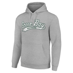Green Bay Packers Starter Unisex Tailsweep Pullover Hoodie - Heather Gray Hoodies