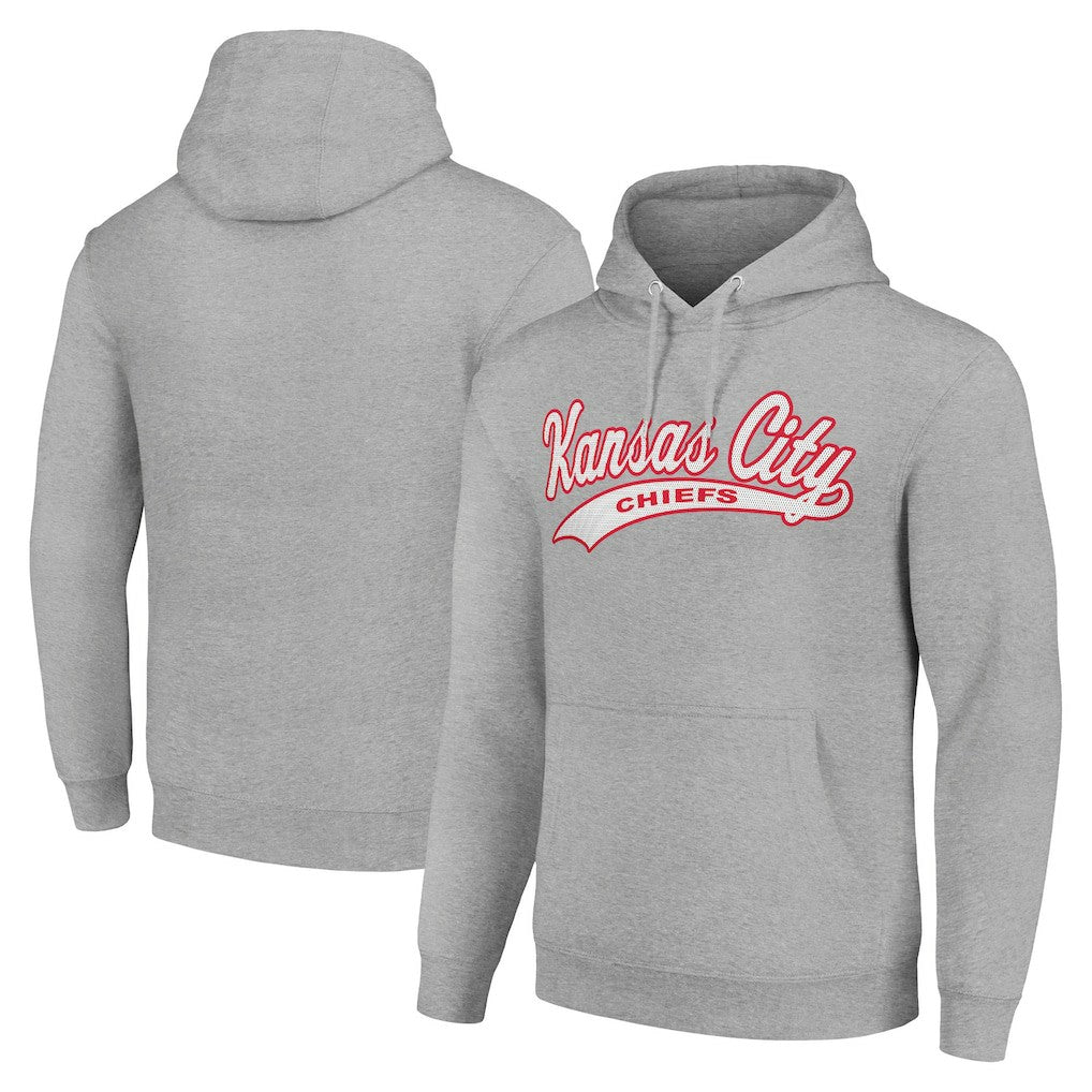 Kansas City Chiefs Starter Unisex Tailsweep Pullover Hoodie - Heather Gray Hoodies