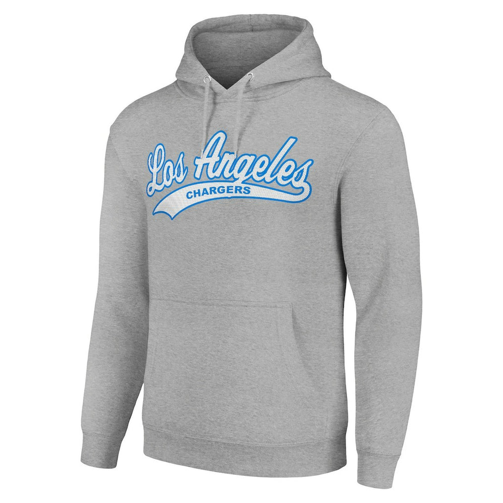 Los Angeles Chargers Starter Unisex Tailsweep Pullover Hoodie - Heather Gray Hoodies