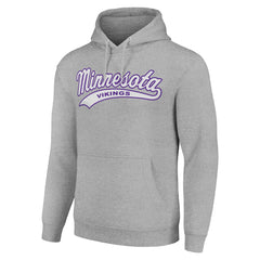Minnesota Vikings Starter Unisex Tailsweep Pullover Hoodie - Heather Gray Hoodies